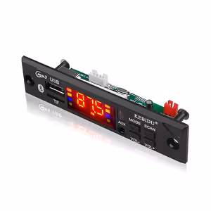 Bil MP3 Bluetooth Modul 12V med USB, SD Kort, FM Radio og Fjernbetjening – Universal Player
