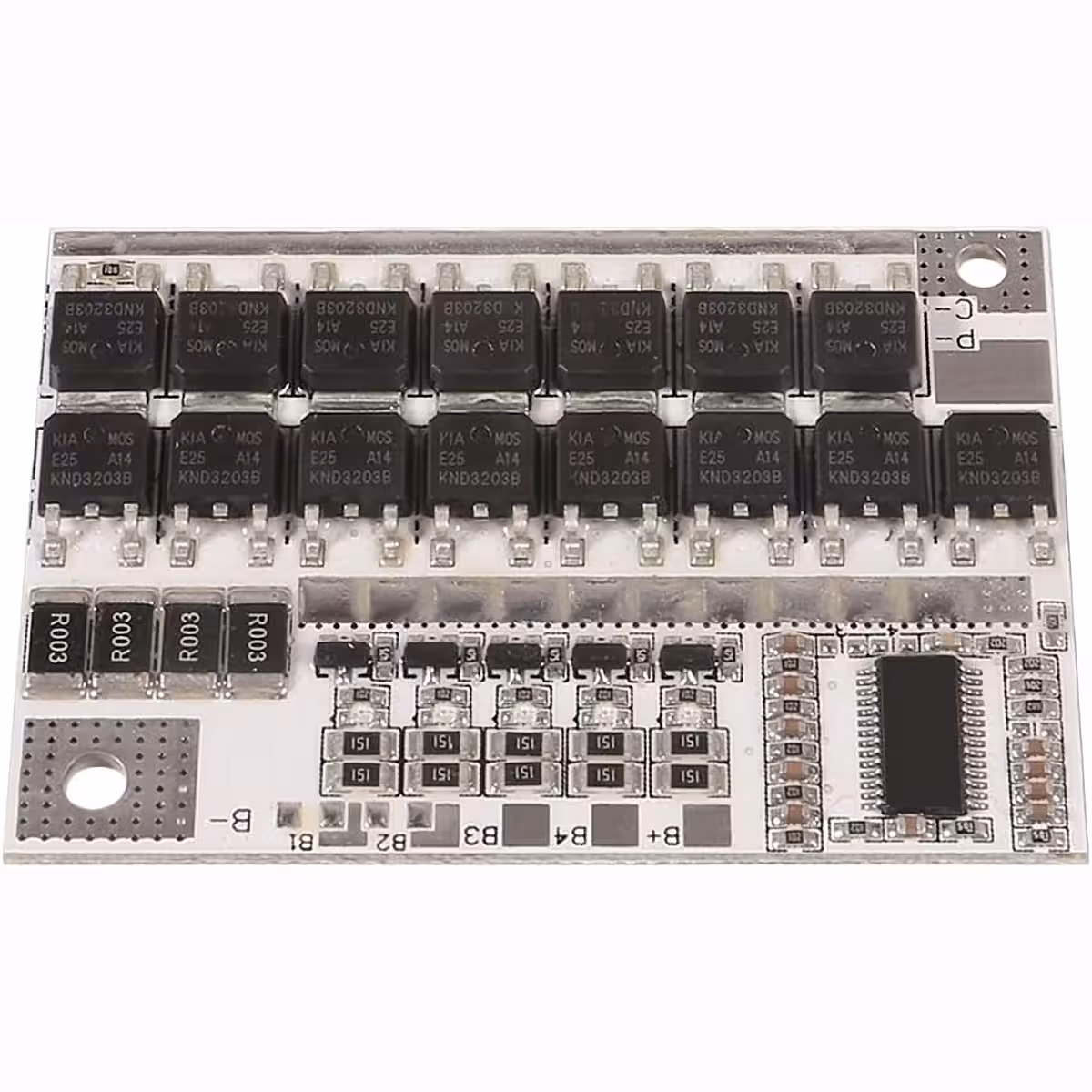 Top view af BMS 5S modul til Li-Ion batterier