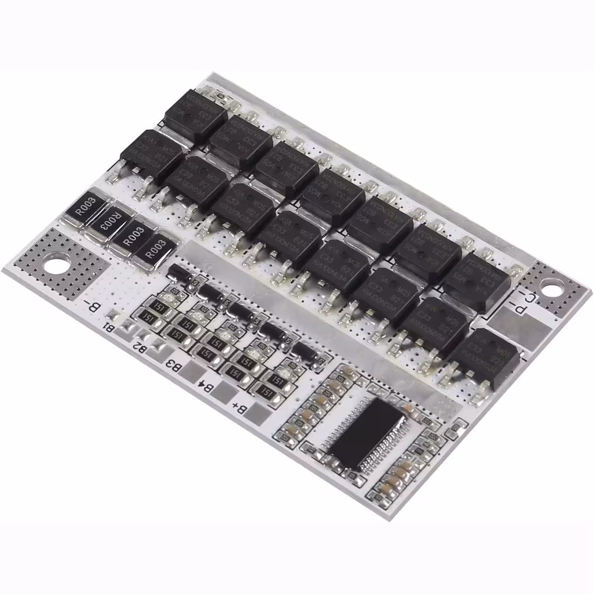 Side view af BMS 5S modul, viser komponentprofiler