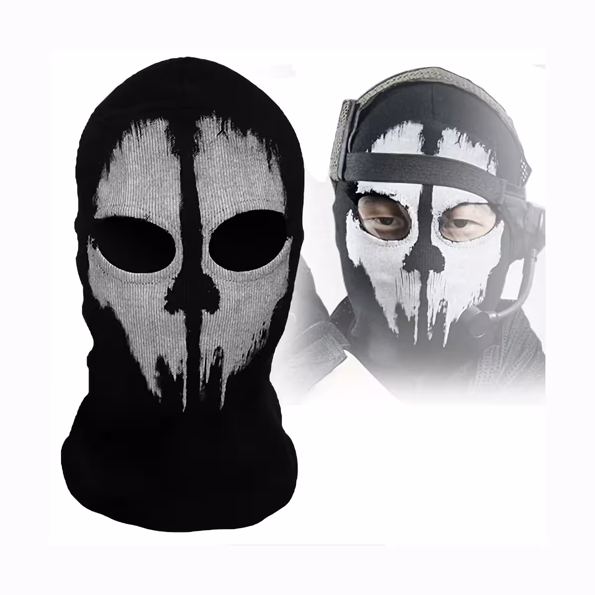 Camouflage Call of Duty Ghosts maske, komfortabel, fleksibel, beskytter ansigt og nakke