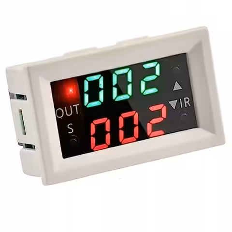 Programmerbart 12V Relæ Tidsmodul med Digital Display – Justerbar Timer med Forsinkelse, Loop og Dual Tid