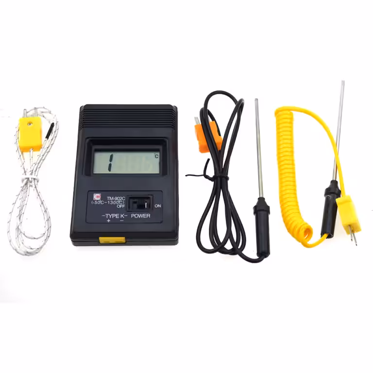 Professionel Industriel Digital Termometer med K-type Sensor – Måler op til 1300°C