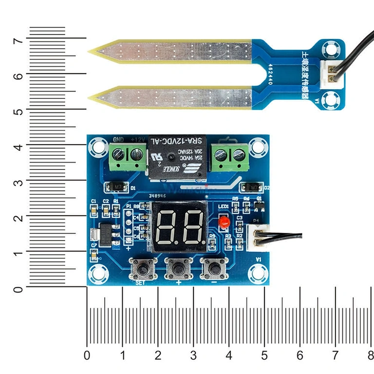 Målinger og specifikationer af XH-M214 modulet