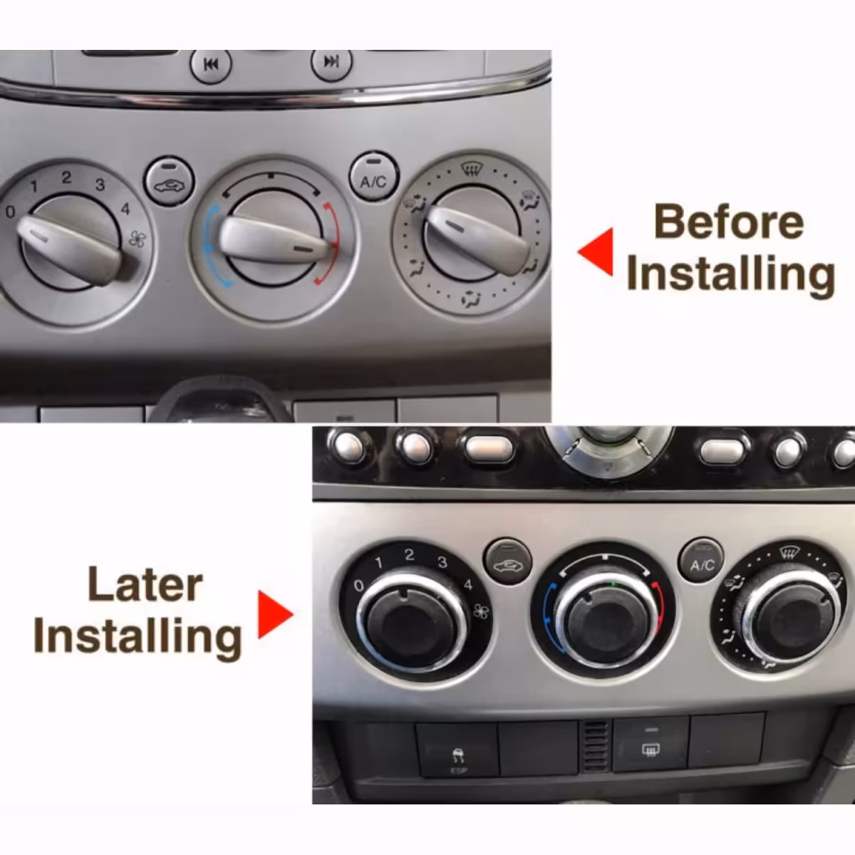 Sæt AC/klimaknapper – kompatibilitet varieret