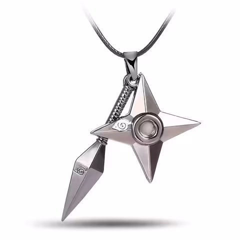 Naruto Uzumaki Cosplay Halskæde med Kunai og Shuriken – Anime Tilbehør