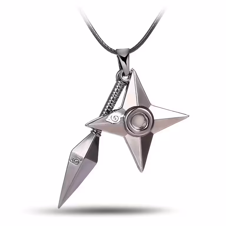 Naruto Uzumaki Cosplay Halskæde med Kunai og Shuriken – Anime Tilbehør