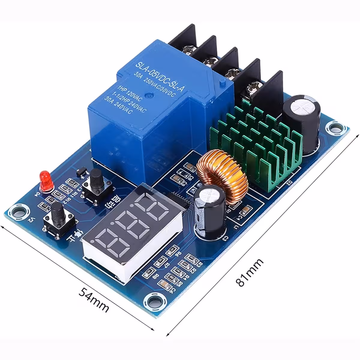 Automatisk opladningsstop controller til Li-Ion, AGM, GEL, bly osv.