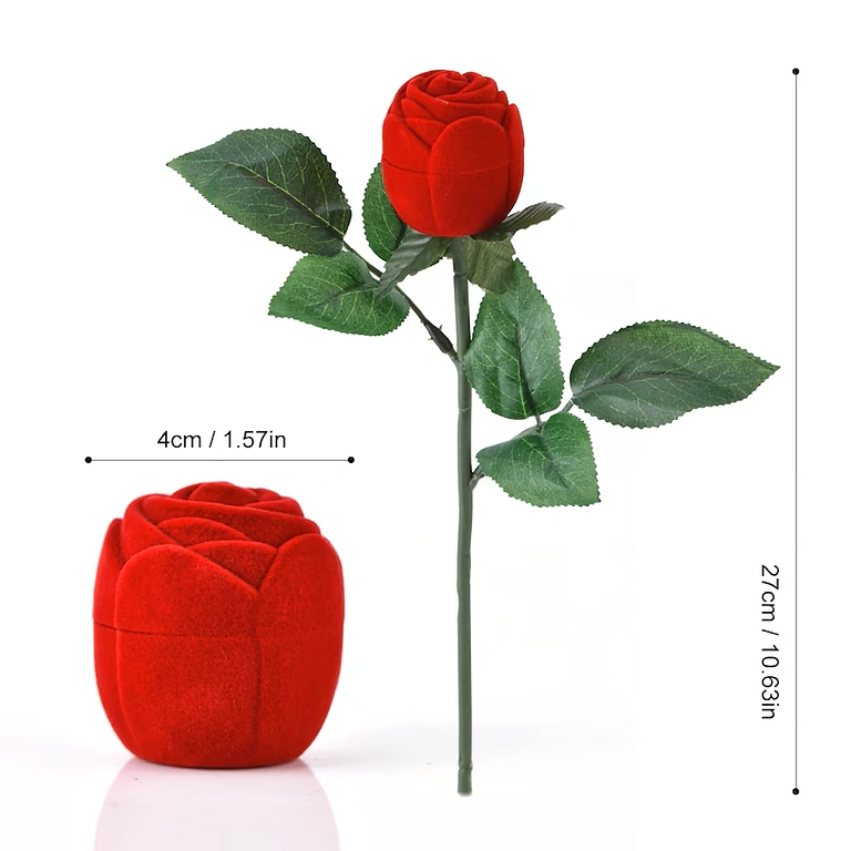 Forlovelsesæske – fløjlsrose design