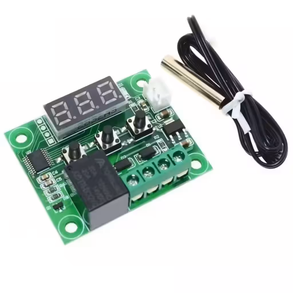 Universal Digital Termostat 12V W1209 med Relæ 20A og Sensor til Temperaturkontrol
