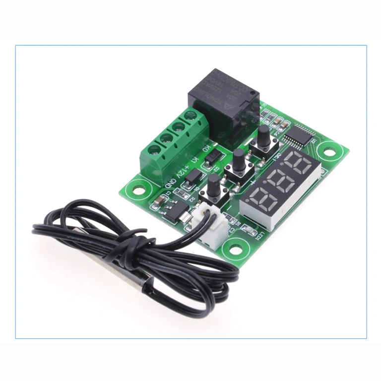 Frontpanel digital termostat LED-display og temperaturkontrolknapper