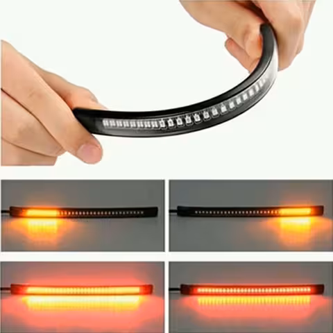 LED Stop og Blink Lysbånd til Moto, Cykel, Scooter, ATV – 48 Fleksible LED