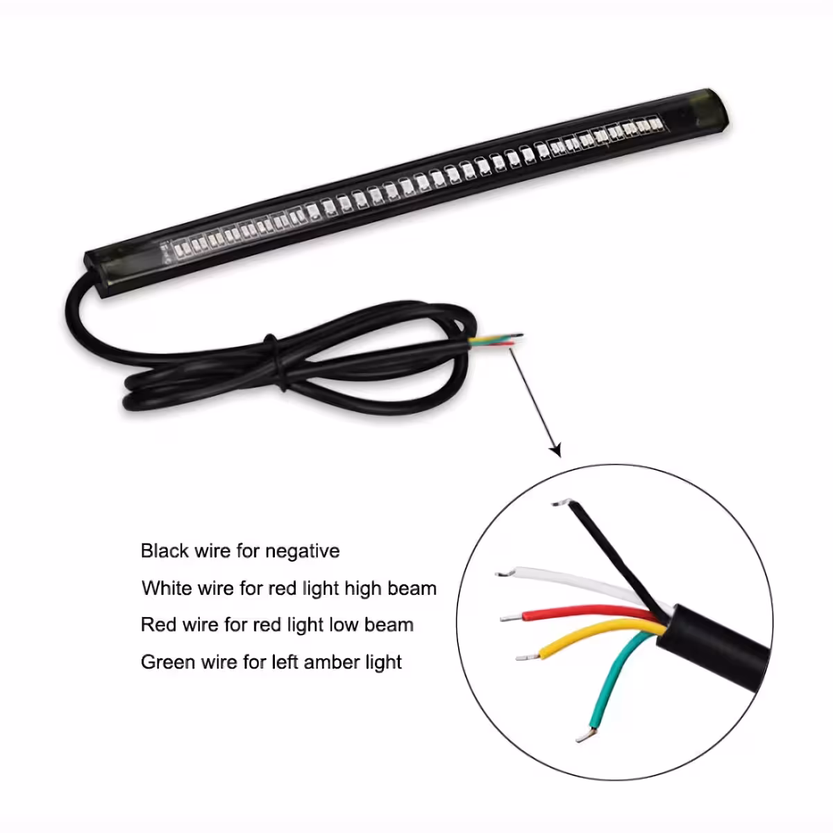 Multifunktionel LED-strip til blink og bremse