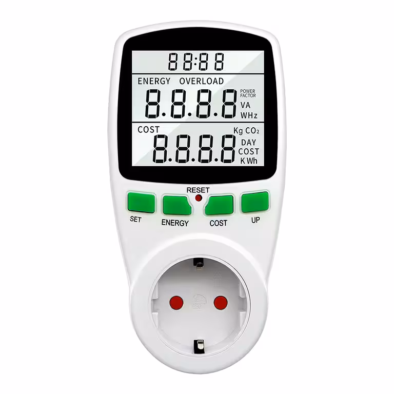 Professionel Digital Wattmeter – Måling af Strømforbrug ved Stikkontakt