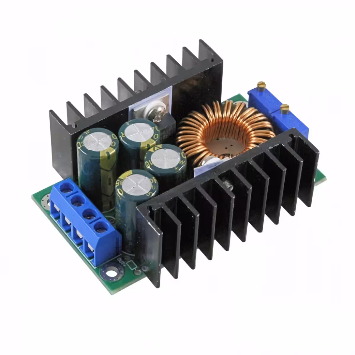 Step-down modul med mulighed for aktiv køling over 7A