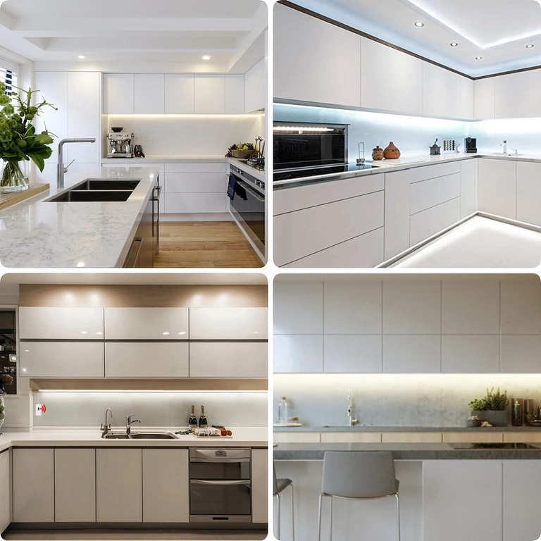 LED-belysning under skabe med sensor LED-strip med sensor til montering under skabe eller bordplade