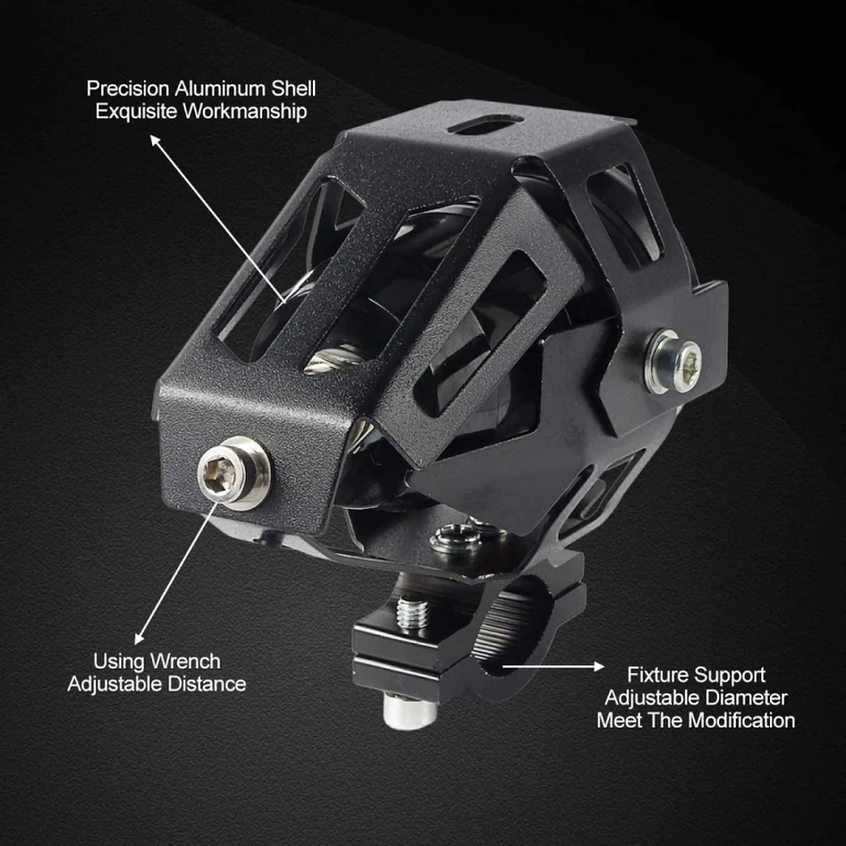 CREE U7 LED-forlygte til motorcykler med rustfri stålholder