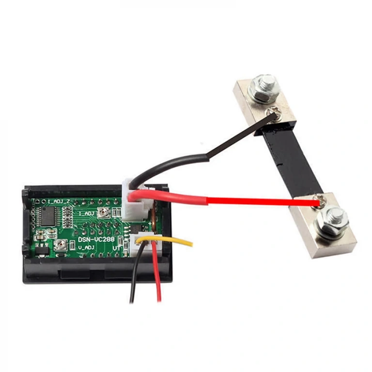 Digital DC amperemeter 100A med shunt Præcist amperemeter med shunt til højstrømsmålinger