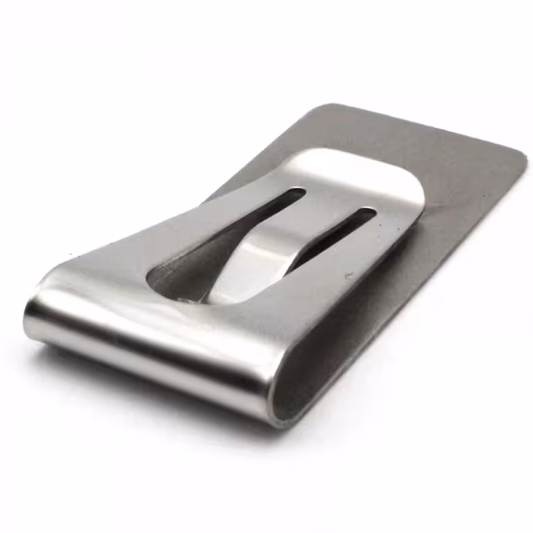 Money Clip – Slim Minimalistisk Rustfrit Stål til Kort og Sedler