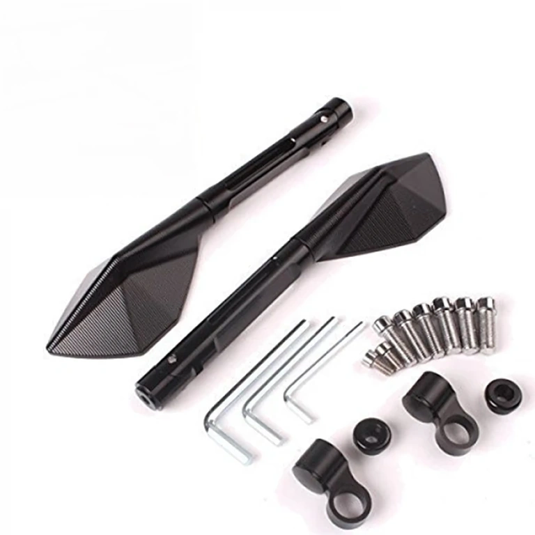 Motorcykelspejl i CNC-bearbejdet aluminium, premium Rizoma-design