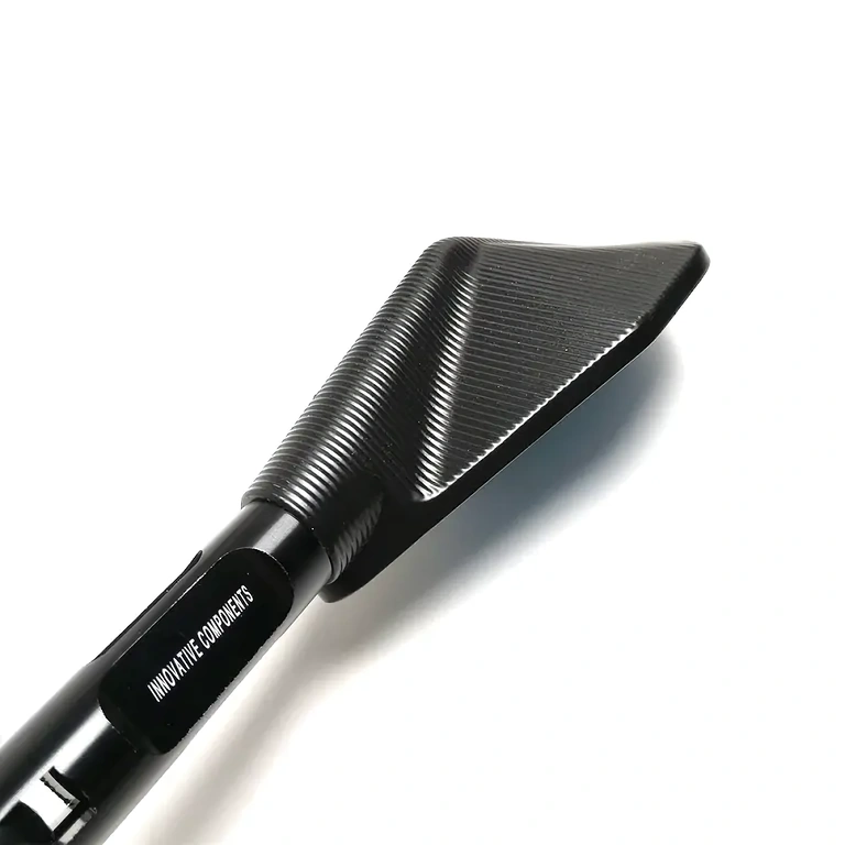 Sorte sportsmotorcykelspejl, aluminium med panoramaglas