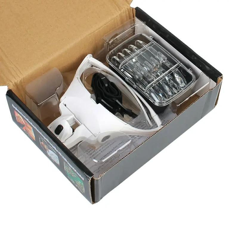 Briller med LED til håndværk, maling, modellering, syning