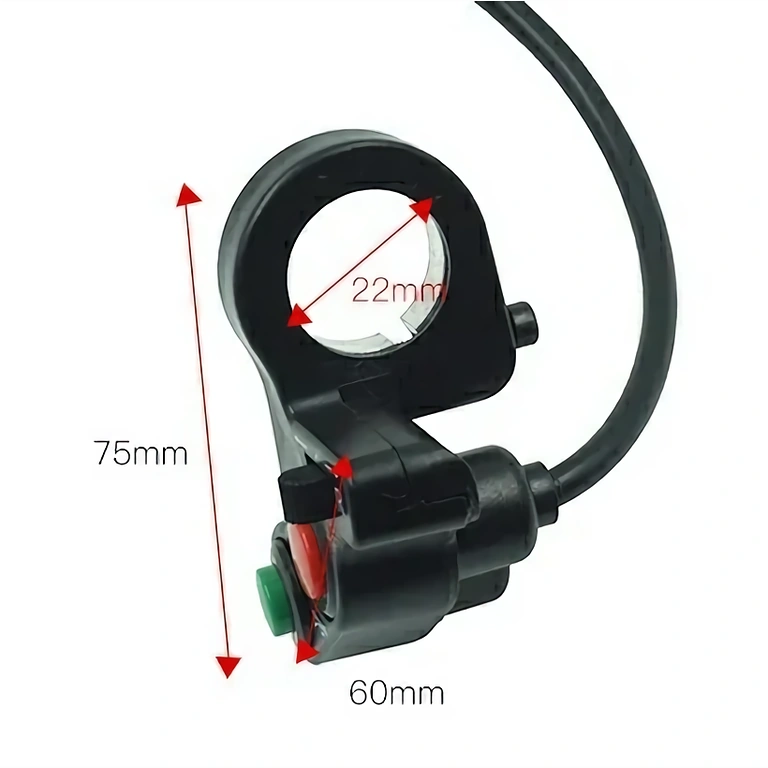 Kontrolknap til horn og lys motorcykel Elektrisk kontakt til aktivering af motorcykellys og horn