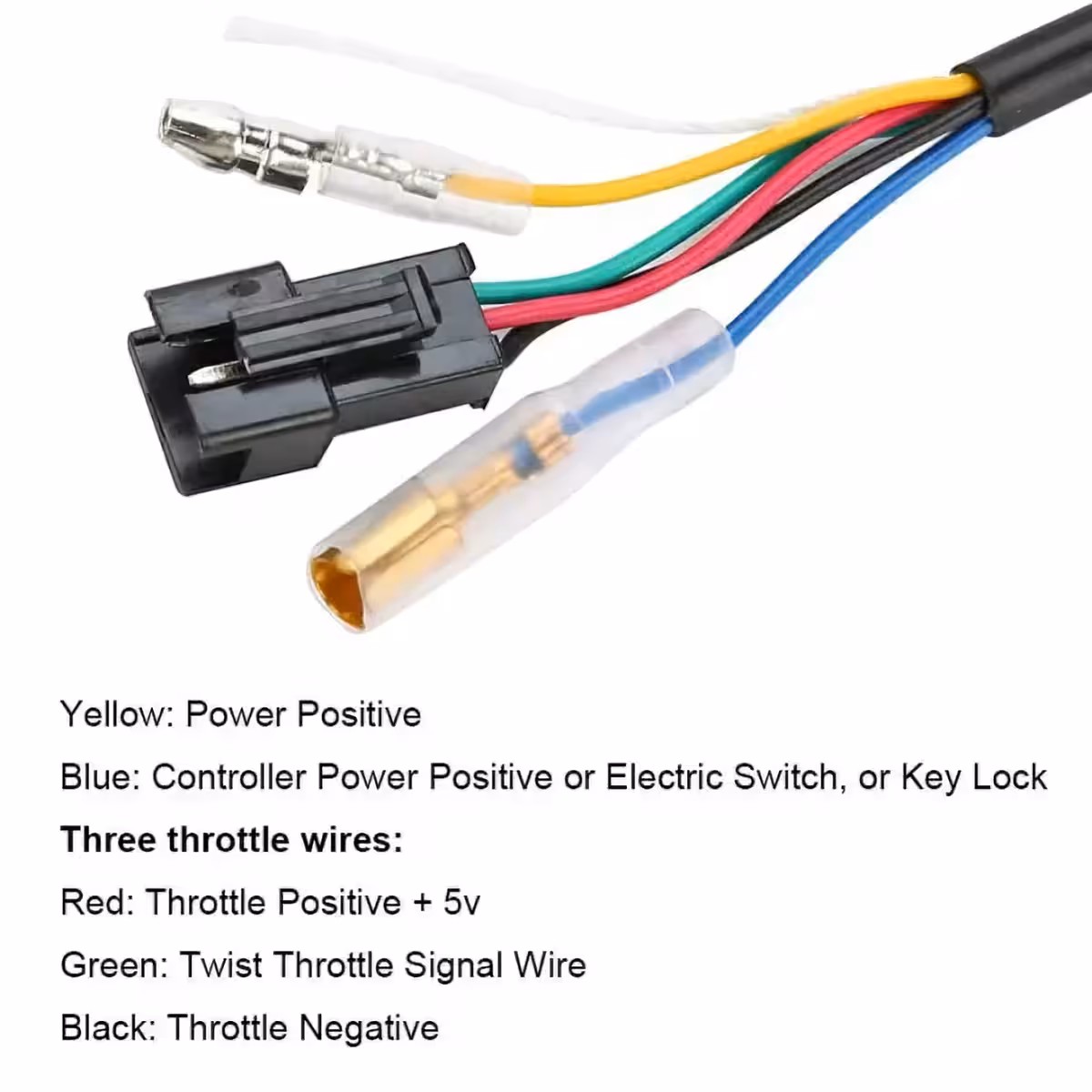 Ledningsdiagram til elektrisk cykel-accelerator 12V-72V