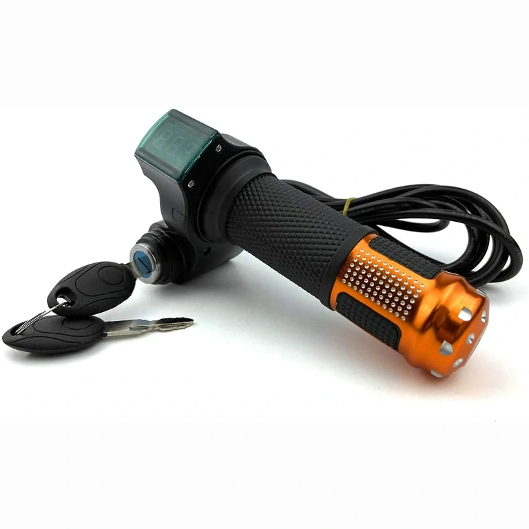 Accelerator med nøgle til el-løbehjul Håndtag med nøgle og batteriindikator til elektrisk løbehjul 12V-72V