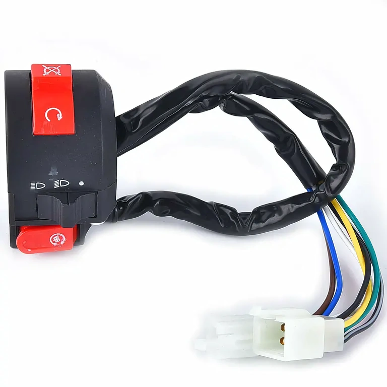 Lyskontakt venstre side ATV Venstre kontakt ATV med lysfunktion, kort/lang lys og manuel chok