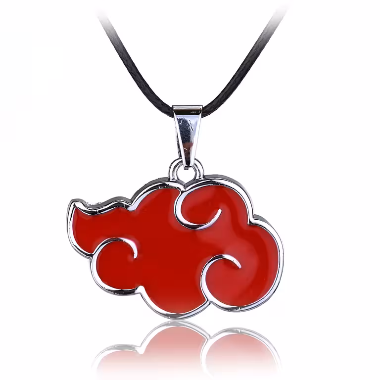 Naruto Cosplay Akatsuki Red Cloud Vedhæng – Anime Otaku Sharingan Smykke