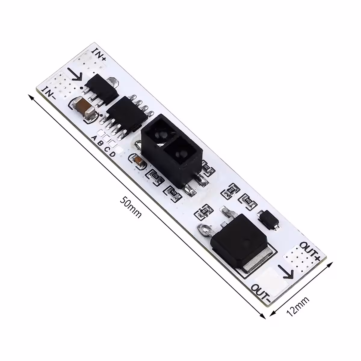 Diagram med dimensioner og monteringsvejledning for XK-GK-4010A sensor