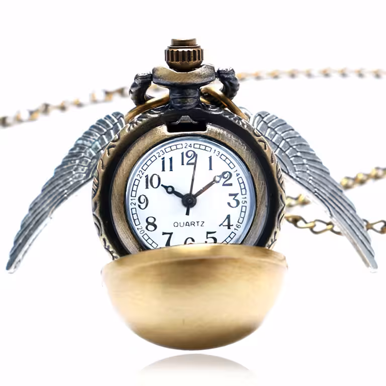 Lommeur med Kæde – Harry Potter Golden Snitch Quidditch (Quartz)