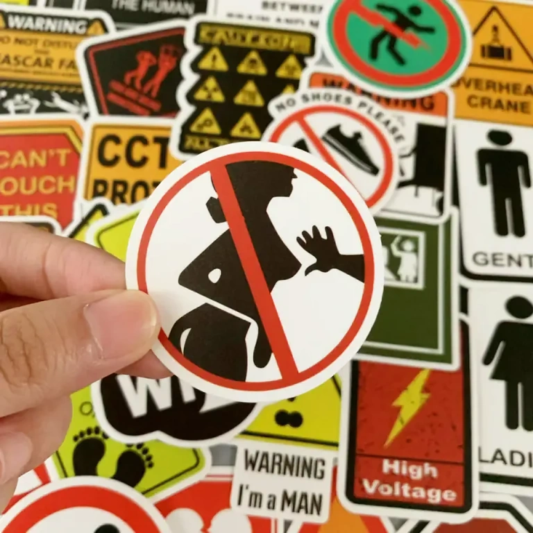 Dekorative stickers til motorcykel og hjelm med sjove motiver