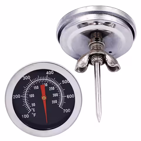 Professionel Grillkød Termometer til BBQ, Røgovn, Rustfrit Stål Analog 0-350°C