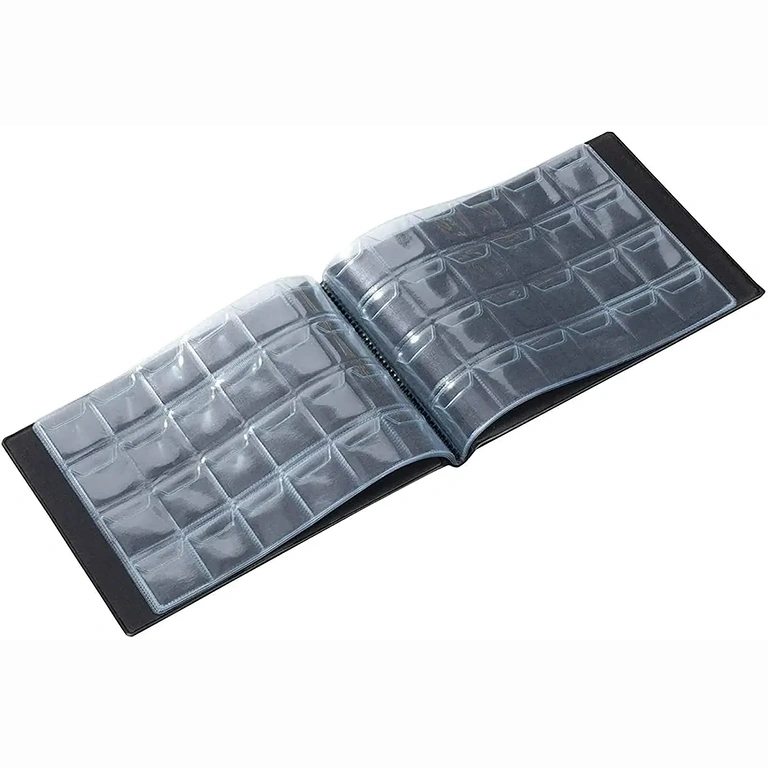 Stort møntalbum, 3x3 cm per lomme