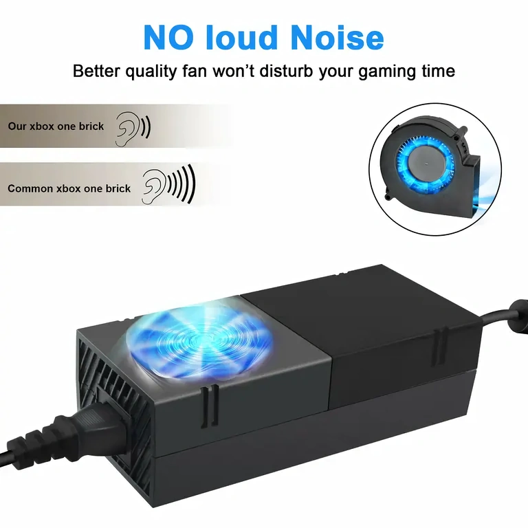 Adapter til Xbox ONE med LED-indikator Kompatibel strømforsyning til Xbox ONE med LED-status