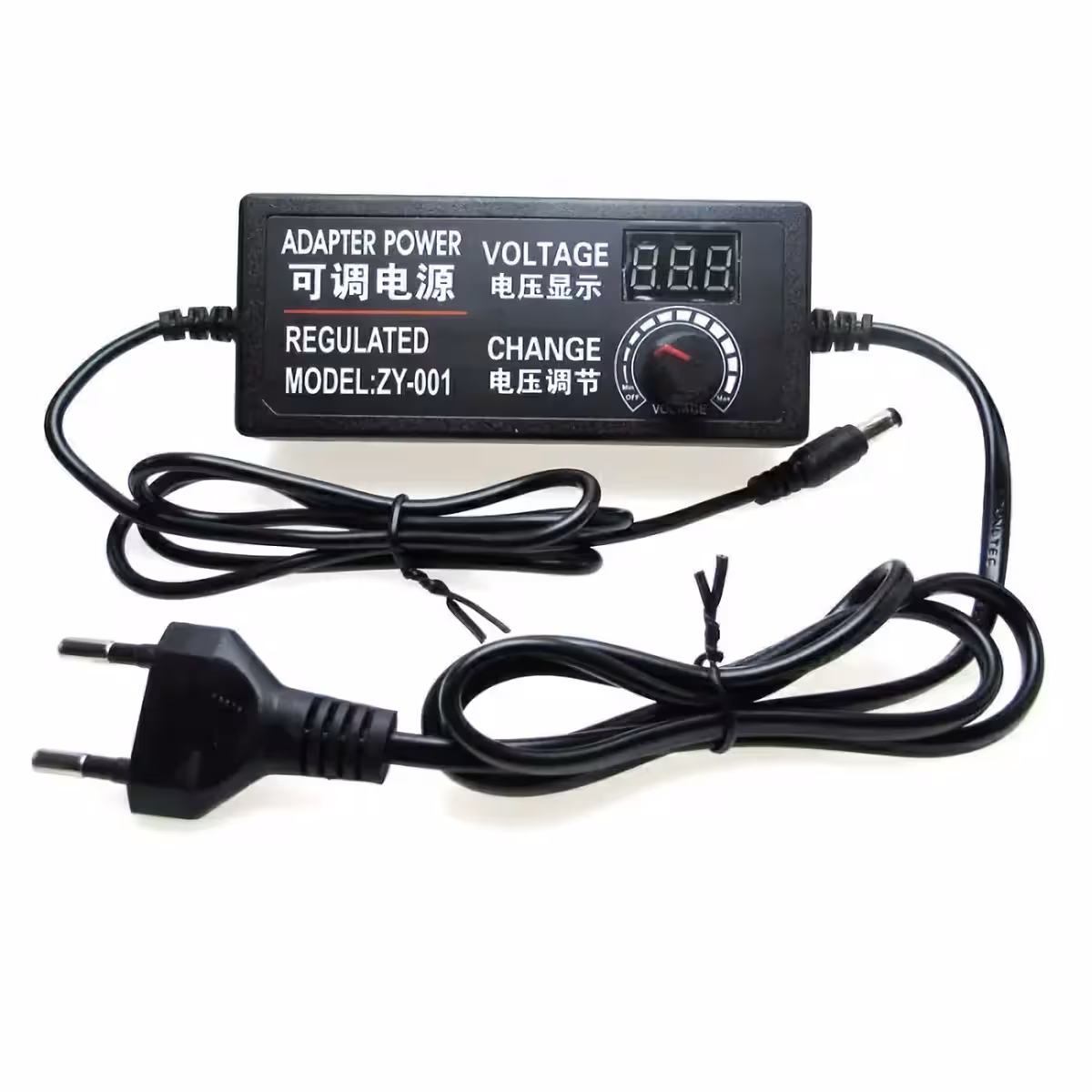 Elektronisk oplader kompatibel med 5,5x2,5 mm jack