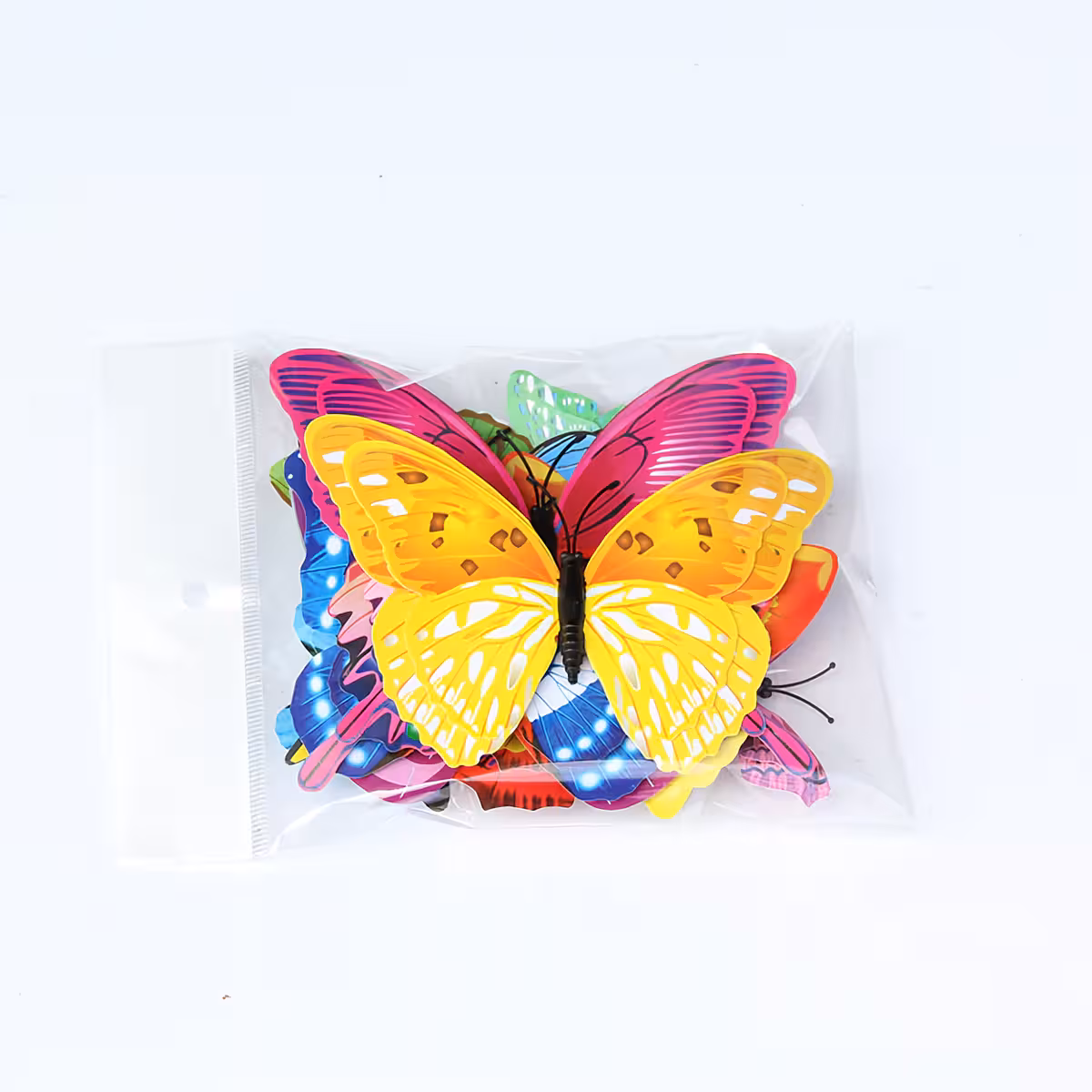 Dekorative 3D-tilfugle, magnet og tape inkluderet