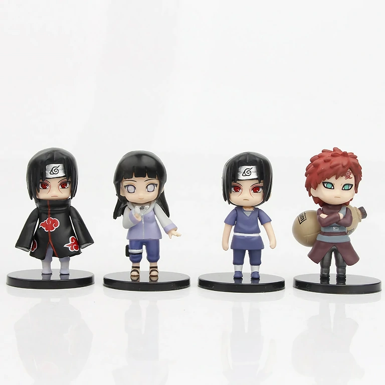 Mini Naruto figurer til dekoration eller samling Dekorativt sæt Naruto Shippuden med små figurer til display og kontor