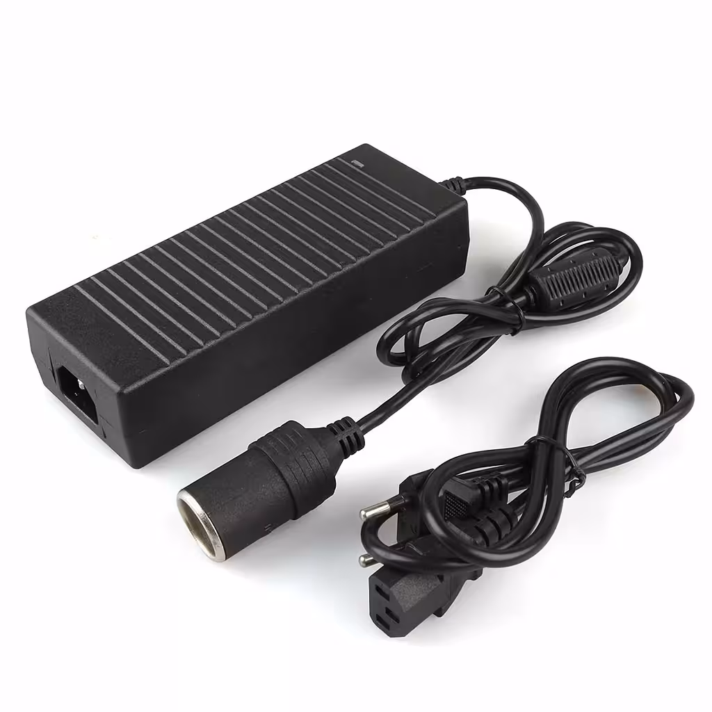 Adapter til Stikkontakt 220V/230V til 12V 10A 120W – Biltransformator