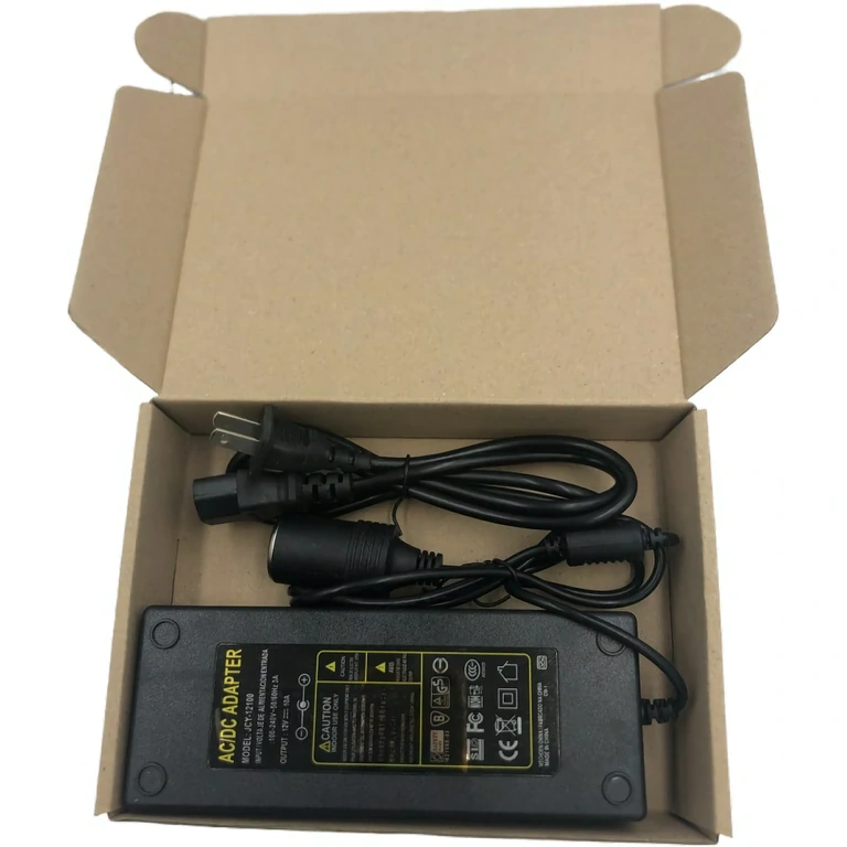 AC/DC konverter 220V til 12V 10A 220V AC til 12V DC 10A strømforsyningskonverter til hjemme- og bilbrug