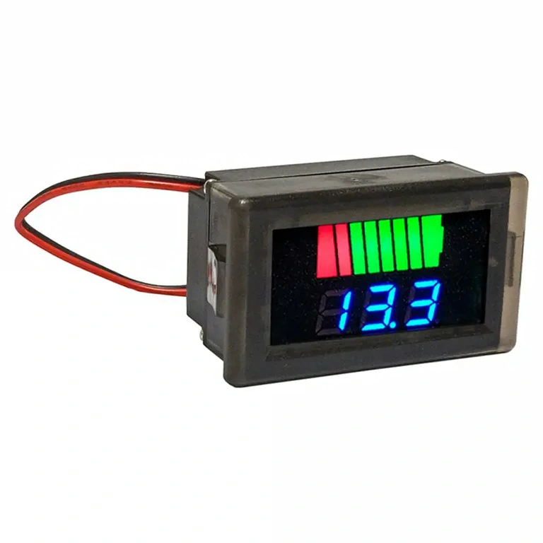 LED-batteriniveau display til bil og motorcykel LED-voltmetermonterbar, til 12V–72V