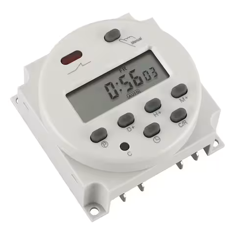 Digital Timer Relæ 12V – Elektronisk Timer med Display og 8 Programmer ON/OFF
