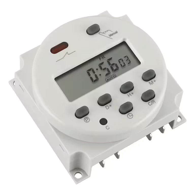 Digital Timer Relæ 12V – Elektronisk Timer med Display og 8 Programmer ON/OFF
