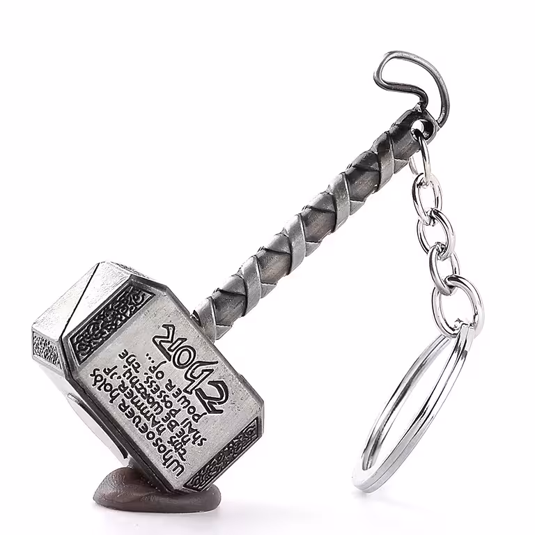 Thor Hammer Nøglering – Mjolnir Vedhæng, Tordengudens Legendariske Hammer