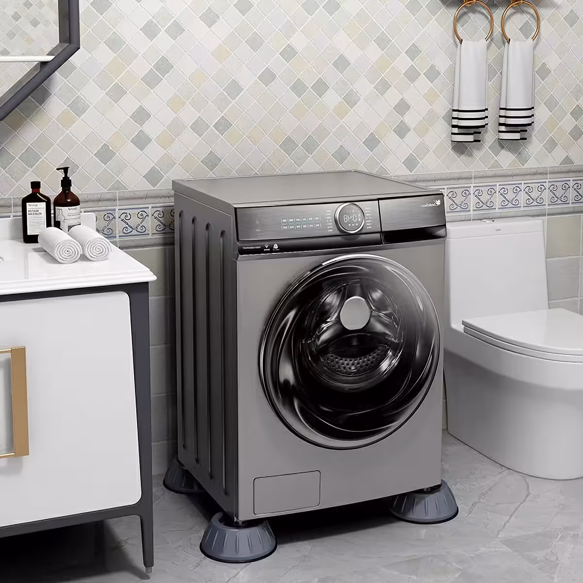 Stabiliserende gummistøtte, anti-vibration og skridsikker