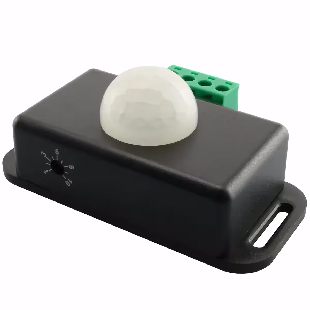 PIR-tilstedeværelsessensor med bevægelsesdetektion, 12–24V, energibesparende