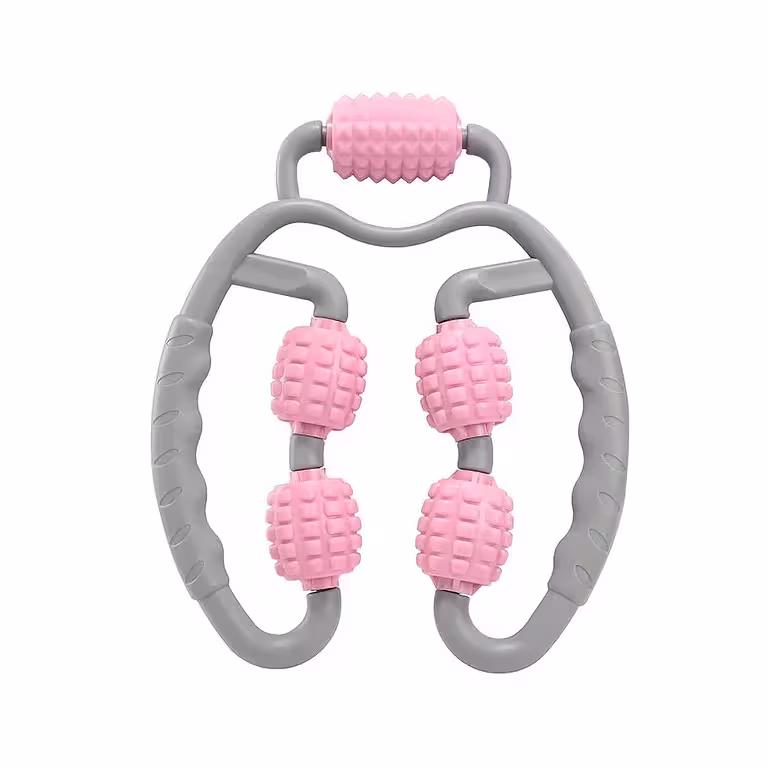 Manuel Massageapparat med 5 Ruller – Afslapning af Krop, Nakke, Ben, Anti-Cellulite