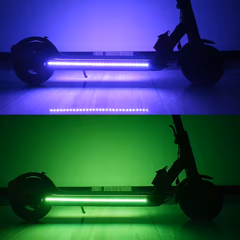 LED Lys Sæt til Elektrisk Scooter – Farvede Vandtætte Strips med USB Fjernbetjening