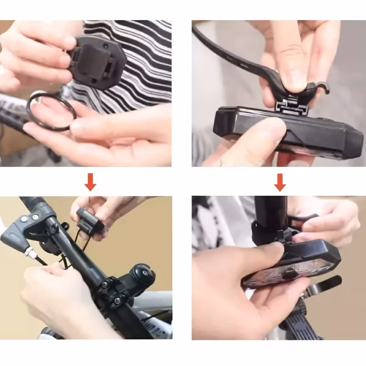 Baglygter til cykel med fjernbetjening